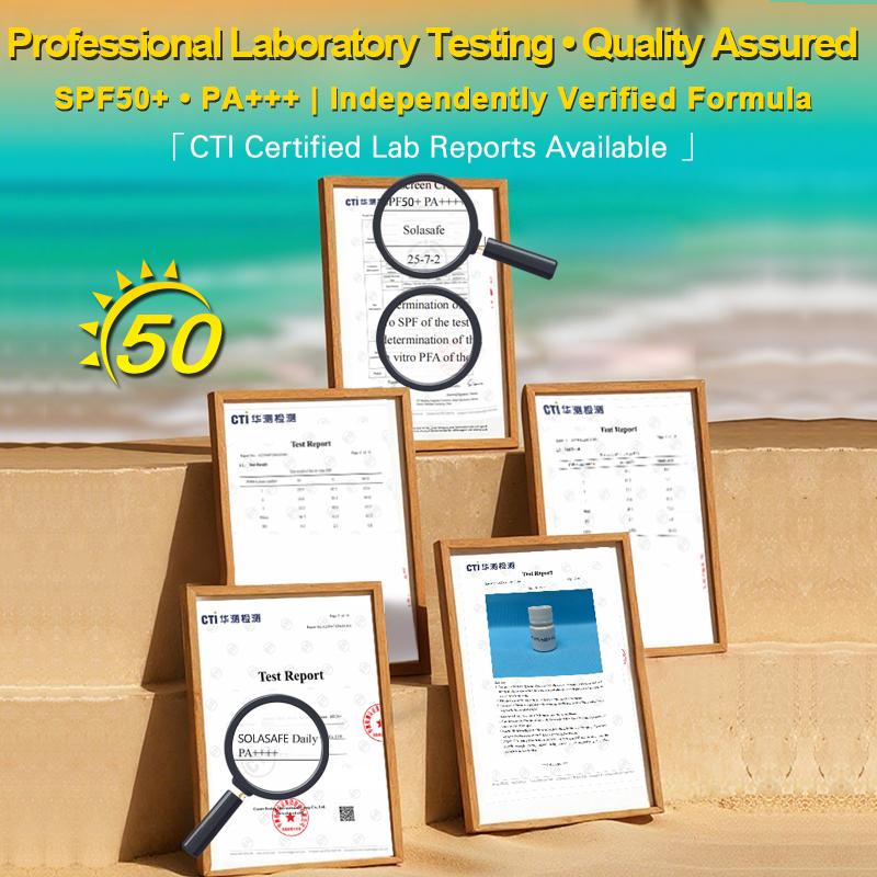 SOLASAFE Sunscreen Card SPF50+ PA++++ 10 Sheets 2g Full Body Protection Waterproof Portable for Beach Outdoor Activities