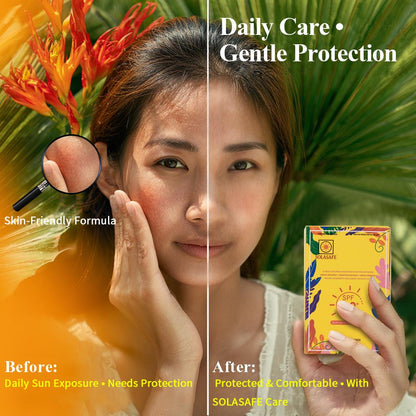 【Sensitive Skin Friendly】SOLASAFE Sunscreen Card SPF30+ PA++++ | 10 Sheets | 2g Full Body | Lightweight | Office Daily Portable