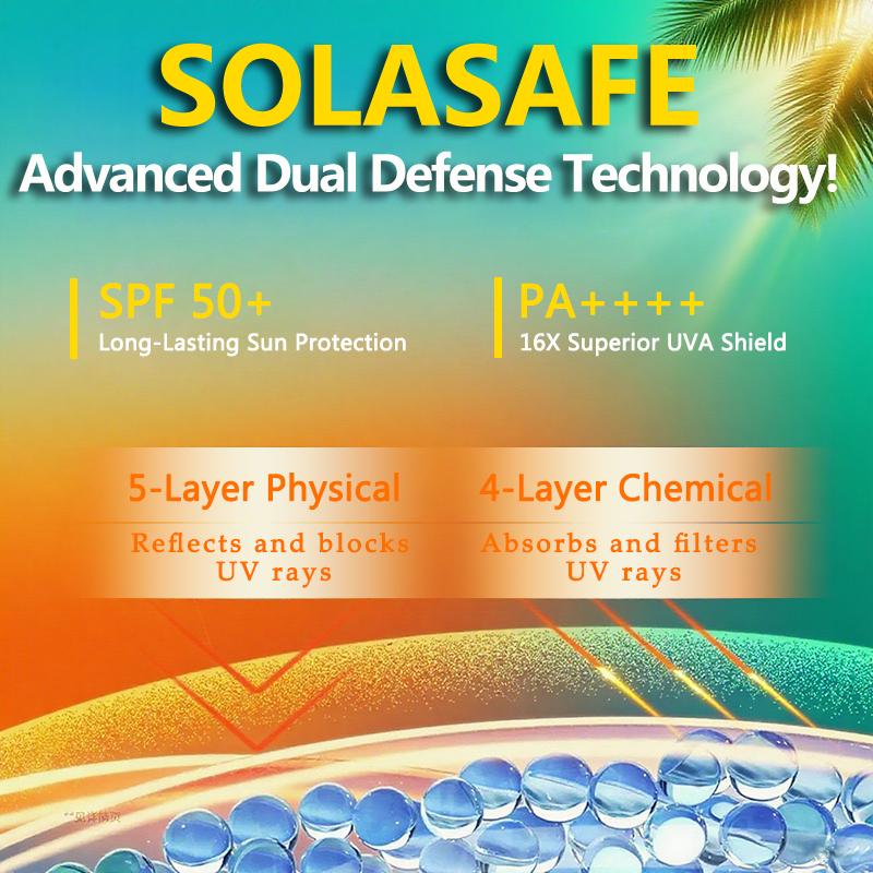 SOLASAFE Sunscreen Card SPF50+ PA++++ 10 Sheets 2g Full Body Protection Waterproof Portable for Beach Outdoor Activities